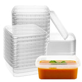 NYHI contenedores cuadrados 8 oz con tapas herméticas para porciones seguras.