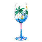 Copa NymphFable playa 15oz, tono azul, ideal para momentos al aire libre.