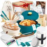 NZQXJXZ olla esmaltada con tapa para hornear pan artesanal en casa