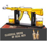 Oaksea decantador AK47 con conjunto 2 copas, ideal para degustar whiskey con estilo