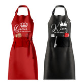 Delantal OARSE rey reina conjunto para parejas, ideal para cocinar con estilo.