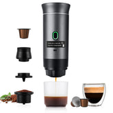 obecilc Cafetera portátil con 20 bares espresso, crema rica para viajes.