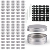 OBKJJ latas redondas de aluminio 1 oz con tapa rosca, ideales para velas y bálsamos.