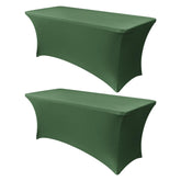 Obstal funda de mesa extensible 6 pies negro-verde, vista frontal: protege y decora la mesa.