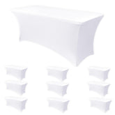Mantel elástico Obstal para mesa rectangular de 72 pulgadas, ajuste perfecto para eventos.