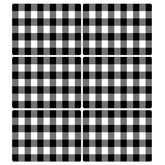 OBUSATT manteles individuales cuadros blanco y negro, ideal para decorar y proteger la mesa.