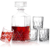 ODBCYWM decantador whisky 1000 ml con tapa hermética para conservar aromas.