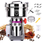 OKF molino de granos con capacidad 2000 g en acero inoxidable 304, ideal para uso doméstico.