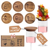 OKINGEE tapa decorativa para copa de vino con motivo princesa protege la bebida