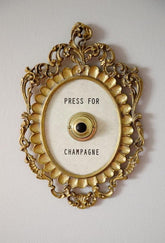 Okuorze botón Champagne en cuadro dorado, decoración elegante para fiestas