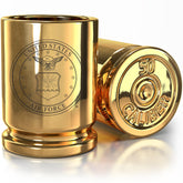 Old Southern Brass vaso chupito dorado, modelo carcasa, ideal para brindis y coleccionistas.