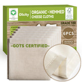 Telas Olicity para queso orgánico, 20x20, listas para uso inmediato en colar caldos o yogur.