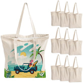 Bolsas de lona OLSUNOR pack de 10 con cierre para personalizar.