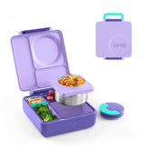OmieBox bento para niños con tres compartimentos para comidas balanceadas.