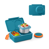 OmieBox UP, bento para niños, tapa segura para transporte sin fugas.