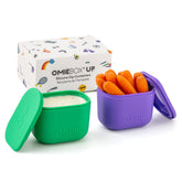 OmieBox Up dip con tapa para salsas seguras y llevar a cualquier lugar.
