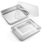 Onader bandeja hornear 9¾x12½ con tapa cristal para almacenamiento visible