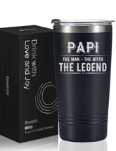 Onebttl vaso térmico para abuelos, tapa negra, mantiene bebidas calientes o frías.