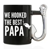 Onebttl Papa: taza de pesca con asa de gancho, ideal para café matutino.
