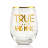Onebttl copa de vino sin tallo con diseño dorado para regalo de crimen real