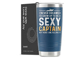 Onebttl Taza 20oz con diseño capitán atrevido para días en el barco.
