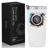Onebttl taza de viaje 20 oz con objetivo de arco, ideal para entrenamientos.