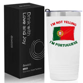 Onebttl taza de viaje 20 oz con bandera portuguesa para bebidas frías o calientes