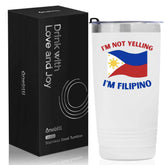 Onebttl Taza de viaje de 580 ml con bandera filipinas, ideal para bebidas calientes o frías.