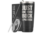 Onebttl tumbler con inscripción humor geológica, ideal para aficionados a las rocas.