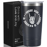 Onebttl tumbler Goth calavera, diseño impactante y tapa hermética para llevar
