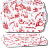 Bandejas ONEderful de Navidad dobles, 18x13, para servir platos grandes.