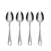 Oneida Flight cucharas de cena, conjunto de 4, brillo espejo para cenas diarias.