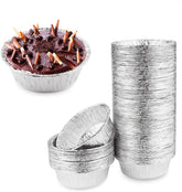 Oopsu bandejas de aluminio 4 pulgadas, vista superior para hornear tartas con porciones uniformes.