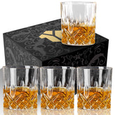 OPAYLY vasos whisky 10oz: conjunto 4 para degustación elegante en casa.