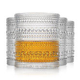 OPAYLY vasos con relieve de bolitas, conjunto de 4, ideales para mesas.