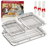 OPENICE bandeja mediana para horno, mejora la circulación de aire y cocina más uniforme.