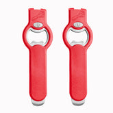 OPENPRO abrebotellas y abre-latas magnético rojo, práctico para fiestas y minibar.
