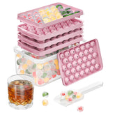 Optish bandeja de hielo redonda rosa para cubos consistentes en bebidas.