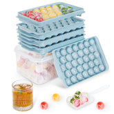 Optish bandejas de hielo de tres unidades con tapa para ahorrar espacio.