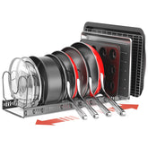 ORDORA Organizador de ollas bajo mueble para ahorrar espacio y ordenar.