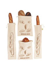 Organic Cotton Mart - conjunto de bolsas para pan, almacenamiento sostenible.