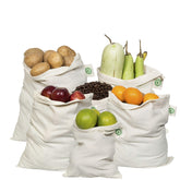Organic Cotton Mart bolsas grandes reutilizables para verduras frescas.