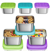Osfel contenedores snack 6oz de acero inoxidable para porciones fáciles.