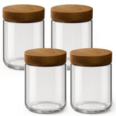 Osfel jarra vidrio 16oz apilables, ideal para organizar porciones en la nevera.