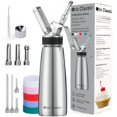 Otis Classic espumador crema 500ml con boquillas de decoración para postres