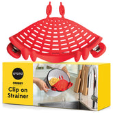 OTOTO Crabby colador de pasta con abrazadera para drenaje cómodo