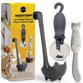 OTOTO Muscateers Kitty cortador de pizza: precisión para rebanadas caseras y rápidas.