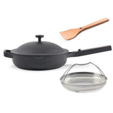 Nuestra Place Always Pan 2.0 frente con diseño 10 en 1, ideal para cocinar varios platos.