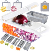 Ourokhome picadora de verduras 12 en 1, lista para cortar, rallar y picar rápido