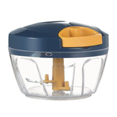Ourokhome procesador manual 500 ml en azul oscuro para picar rápido